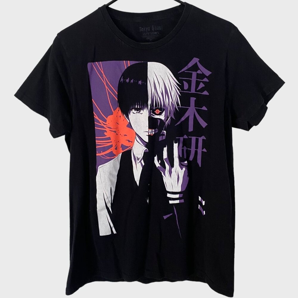 Tokyo Ghoul Ken Kaneki T-Shirt Black Men's Large Graphic Funimation Anime Tee
